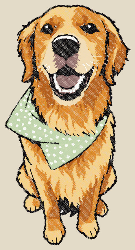 Stitch preview of: A real photo, redrawn as clip art by AI first